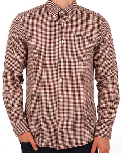 Barbour Gingham Tailored Shirt Ecru