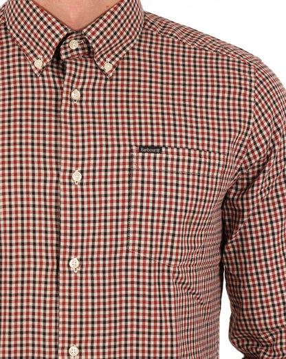 Barbour Gingham Tailored Shirt Ecru