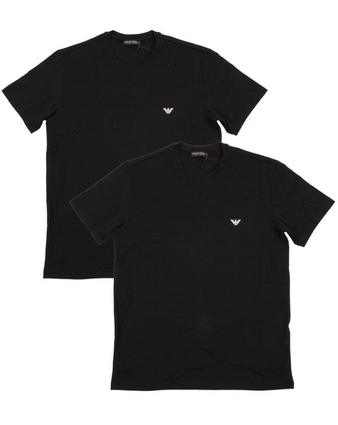 Emporio Armani 2 Pack T Shirts Black/Black
