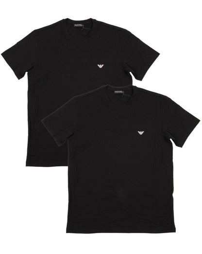 Emporio Armani 2 Pack T Shirts Black/Black