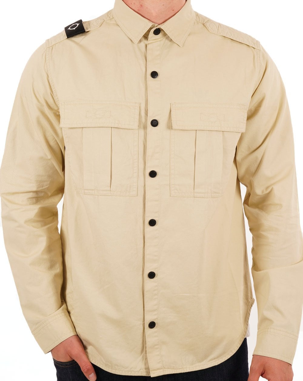 Ma.strum Pd Patch Pocket Parade Overshirt Sand