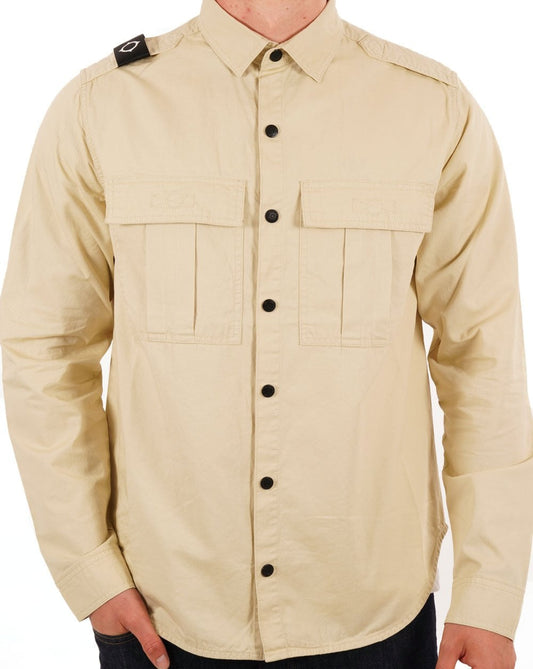 Ma.Strum Ma.strum Pd Patch Pocket Parade Overshirt Sand
