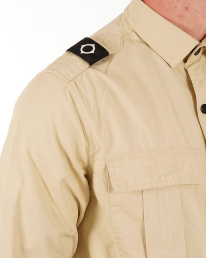 Ma.strum Pd Patch Pocket Parade Overshirt Sand