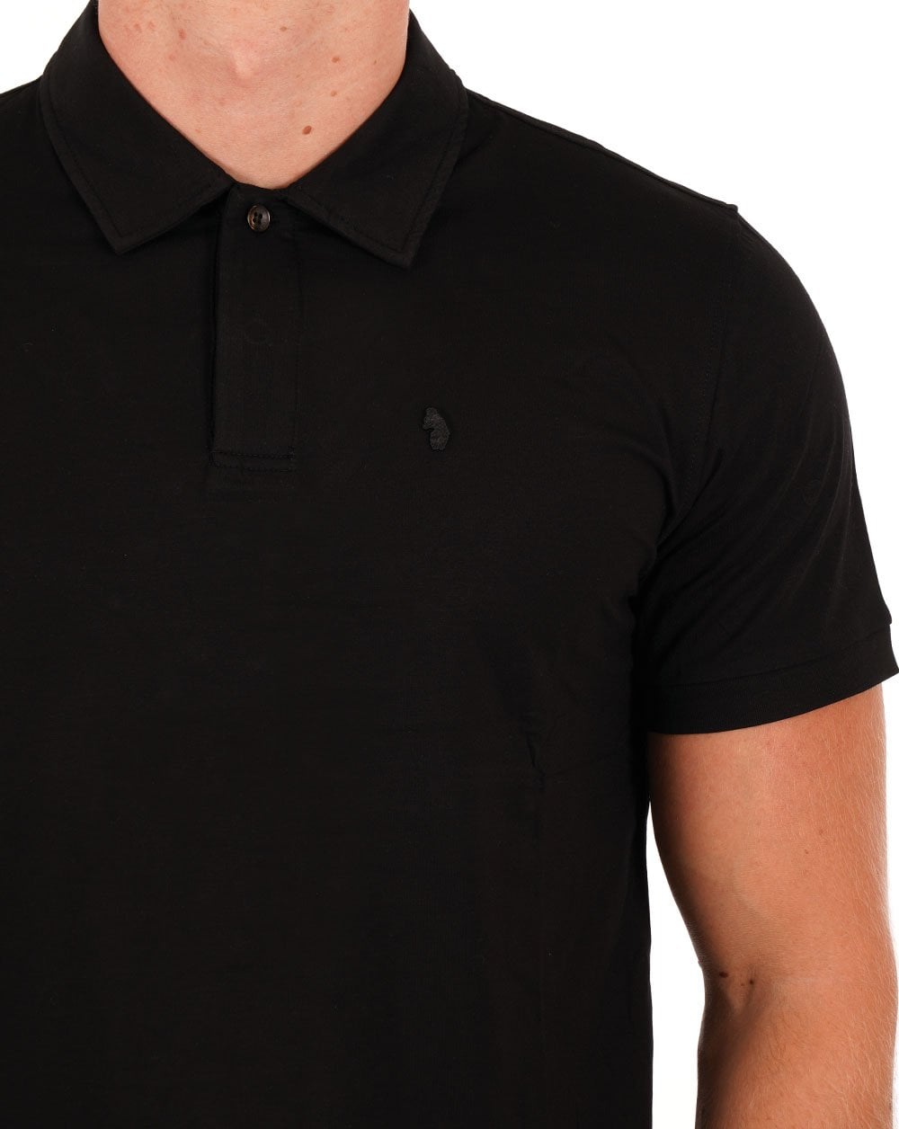 Luke Hong Kong Jersey Polo Shirt Jet Black