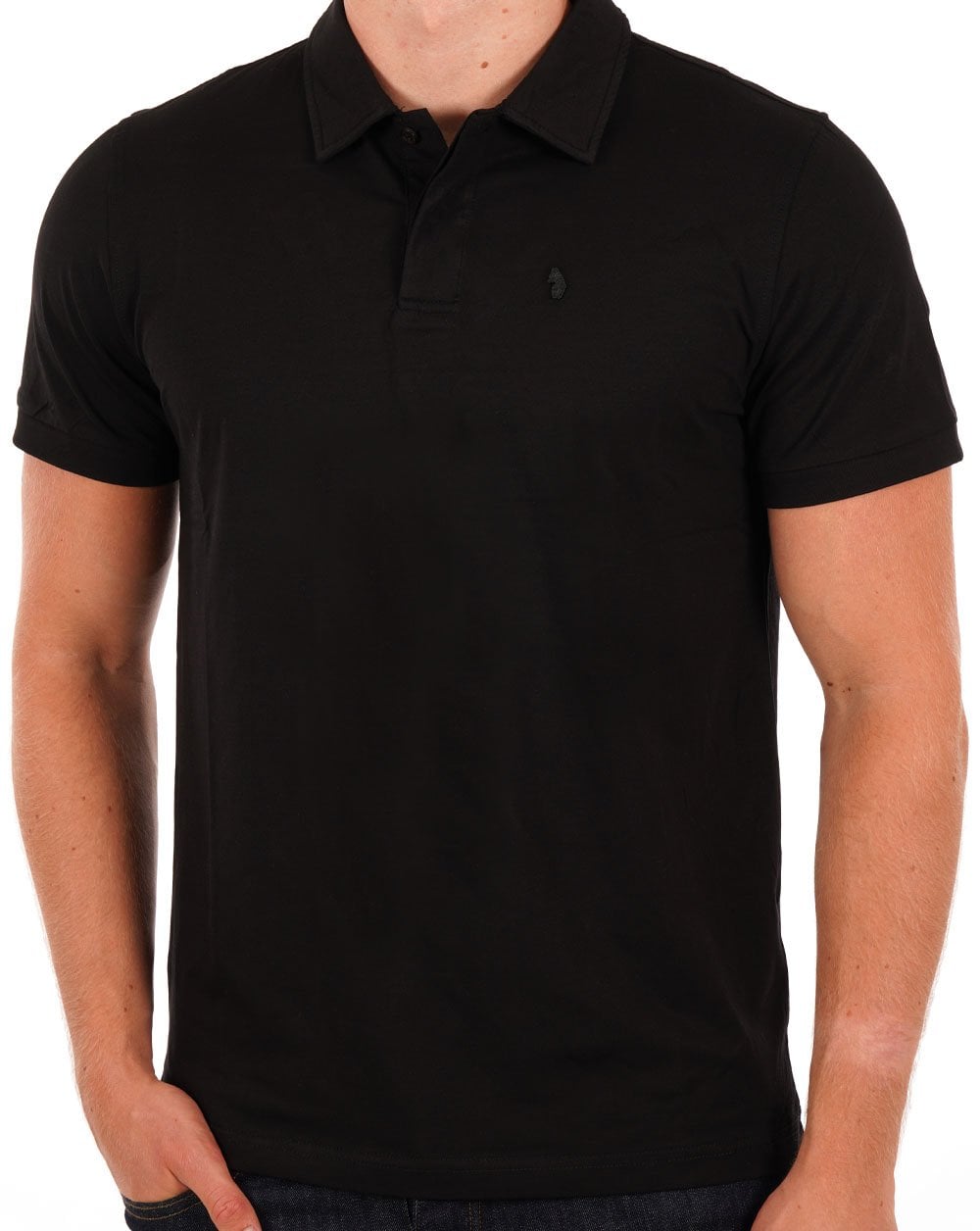 Luke Hong Kong Jersey Polo Shirt Jet Black