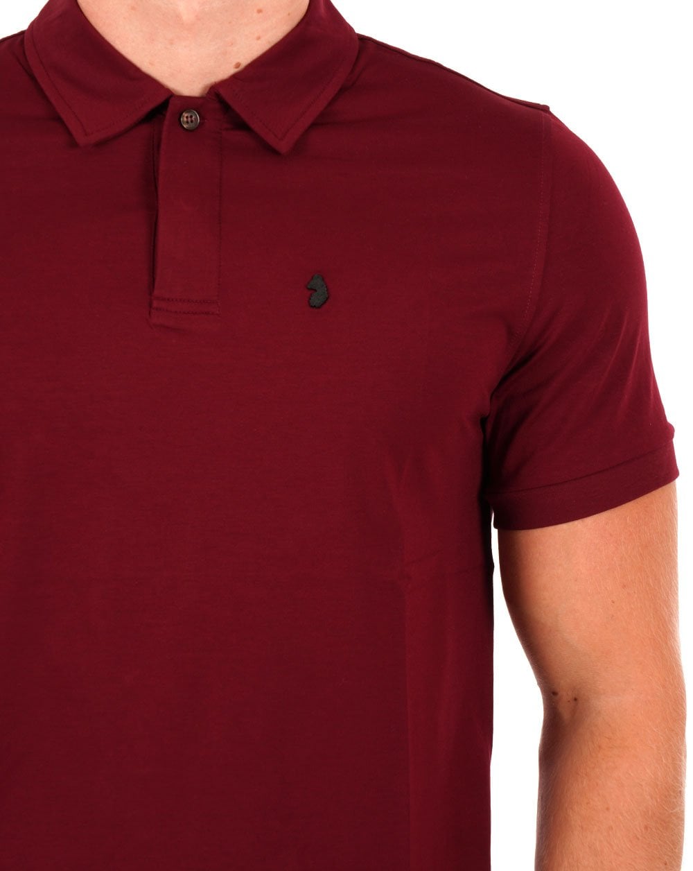 Luke Hong Kong Jersey Polo Shirt Burgundy