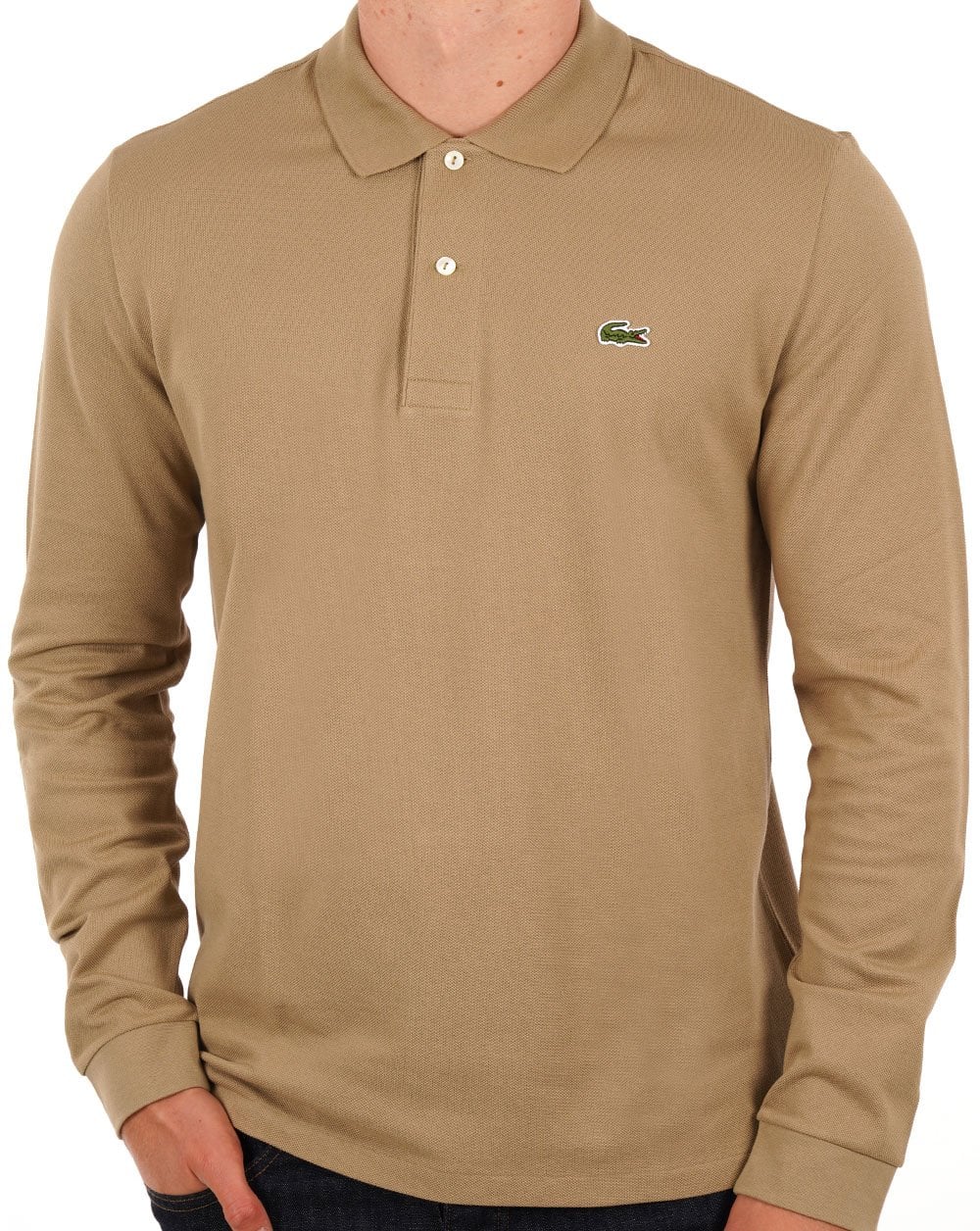 Lacoste Long Sleeve Polo Shirt Sand