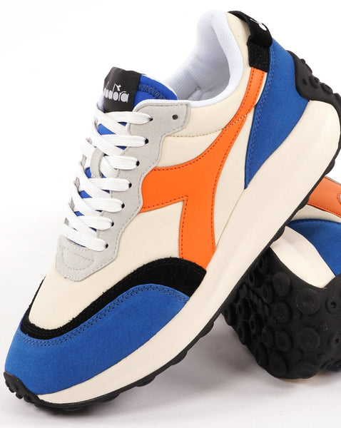 Diadora RACE NYL Trainer Off White/Snorkel Blue