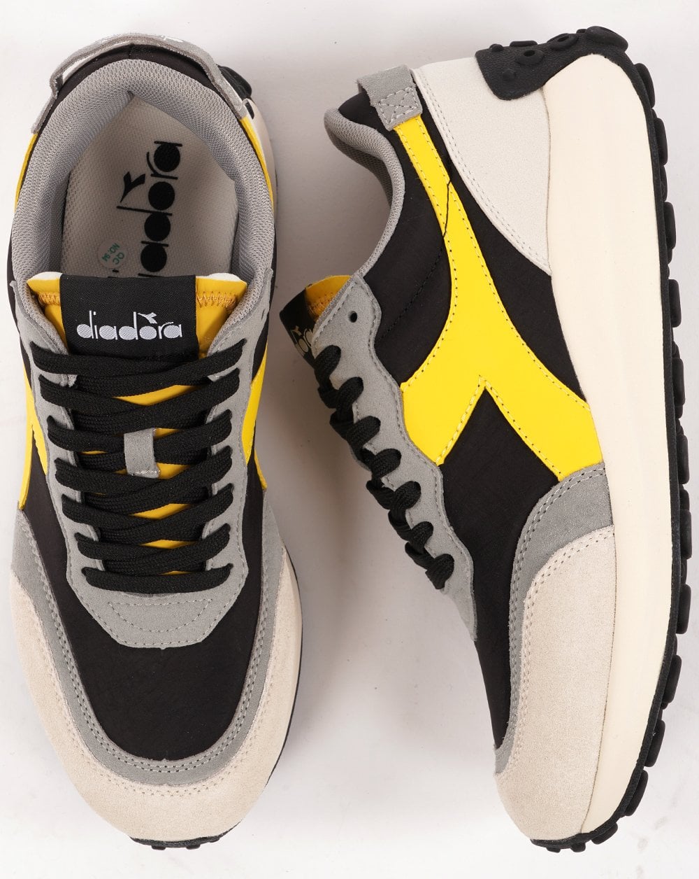Diadora RACE NYL Trainer Black/White Pristine