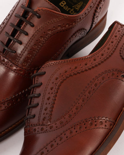 Barbour Isham Brogue Shoe Mahogany