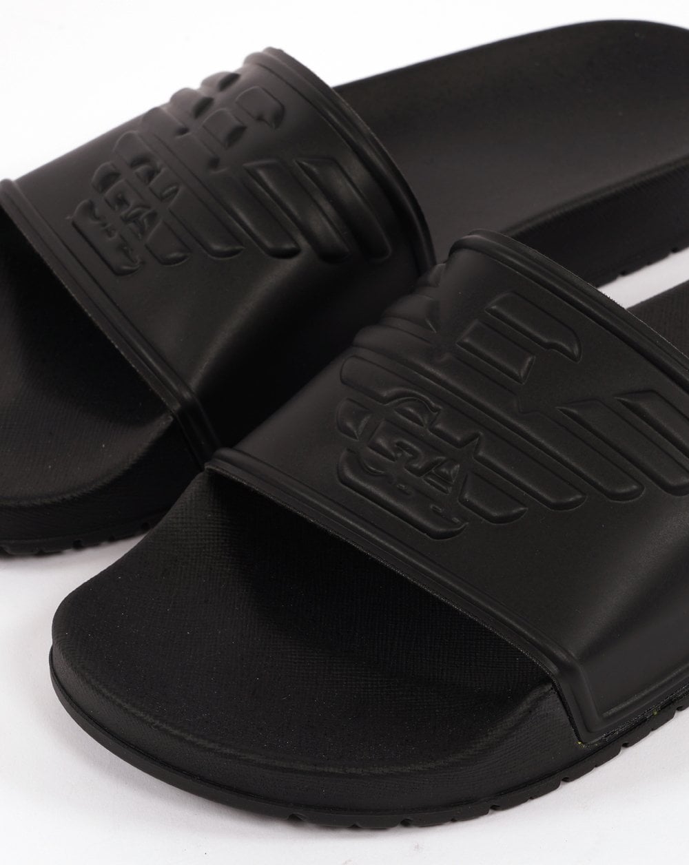 Emporio Armani Eagle Sliders Black