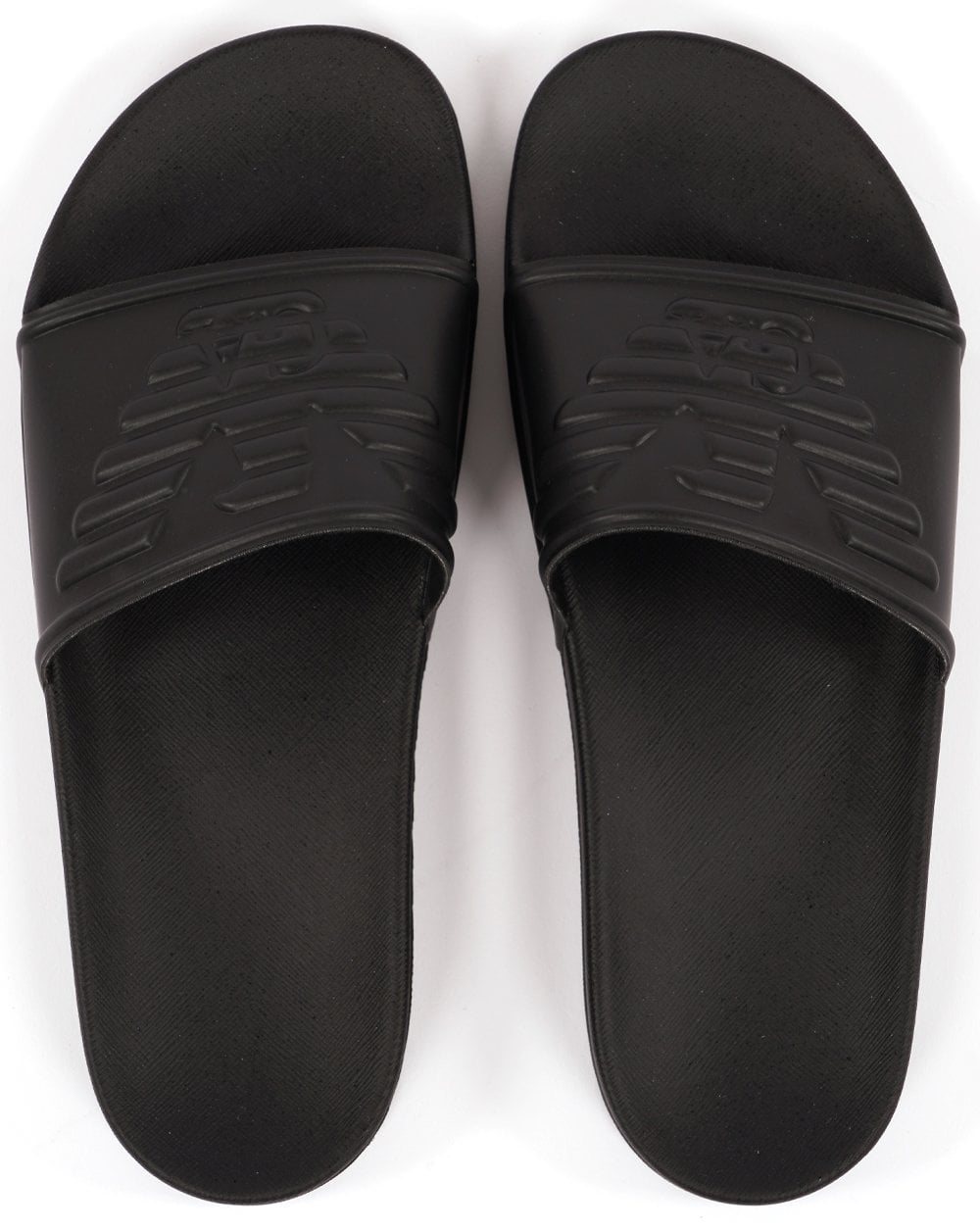 Emporio Armani Eagle Sliders Black
