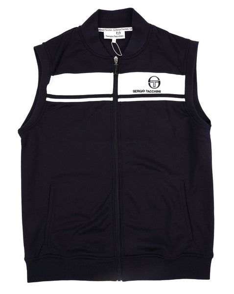 Sergio Tacchini Masters Sleeveless Zip Up Navy/White