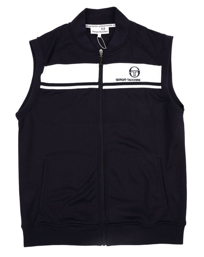 Sergio Tacchini Masters Sleeveless Zip Up Navy/White