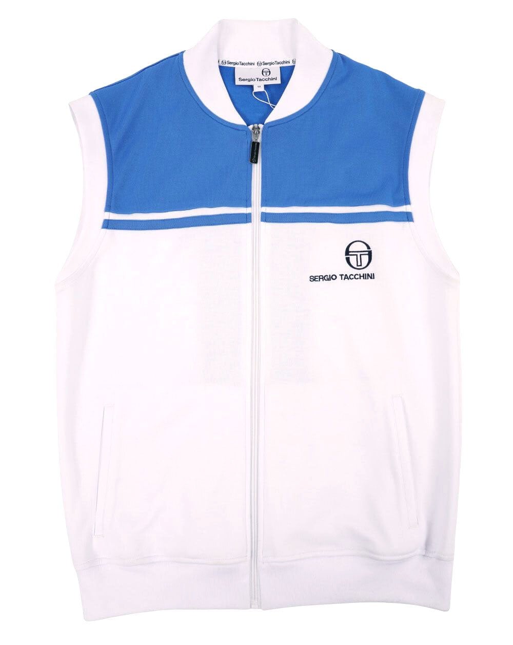 Sergio Tacchini New Young Line Sleeveless Zip White/Blue