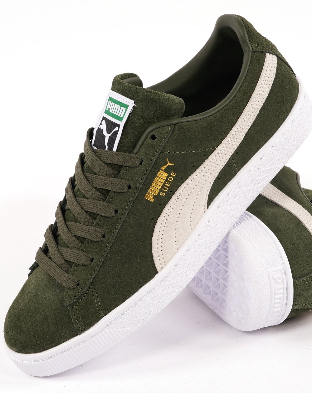 Puma Suede Classic Trainer Olive /White