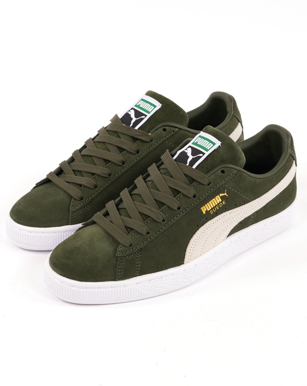 Puma Suede Classic Trainer Olive /White