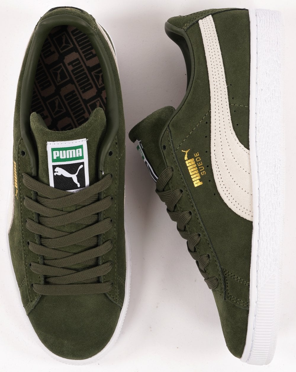 Puma Suede Classic Trainer Olive /White