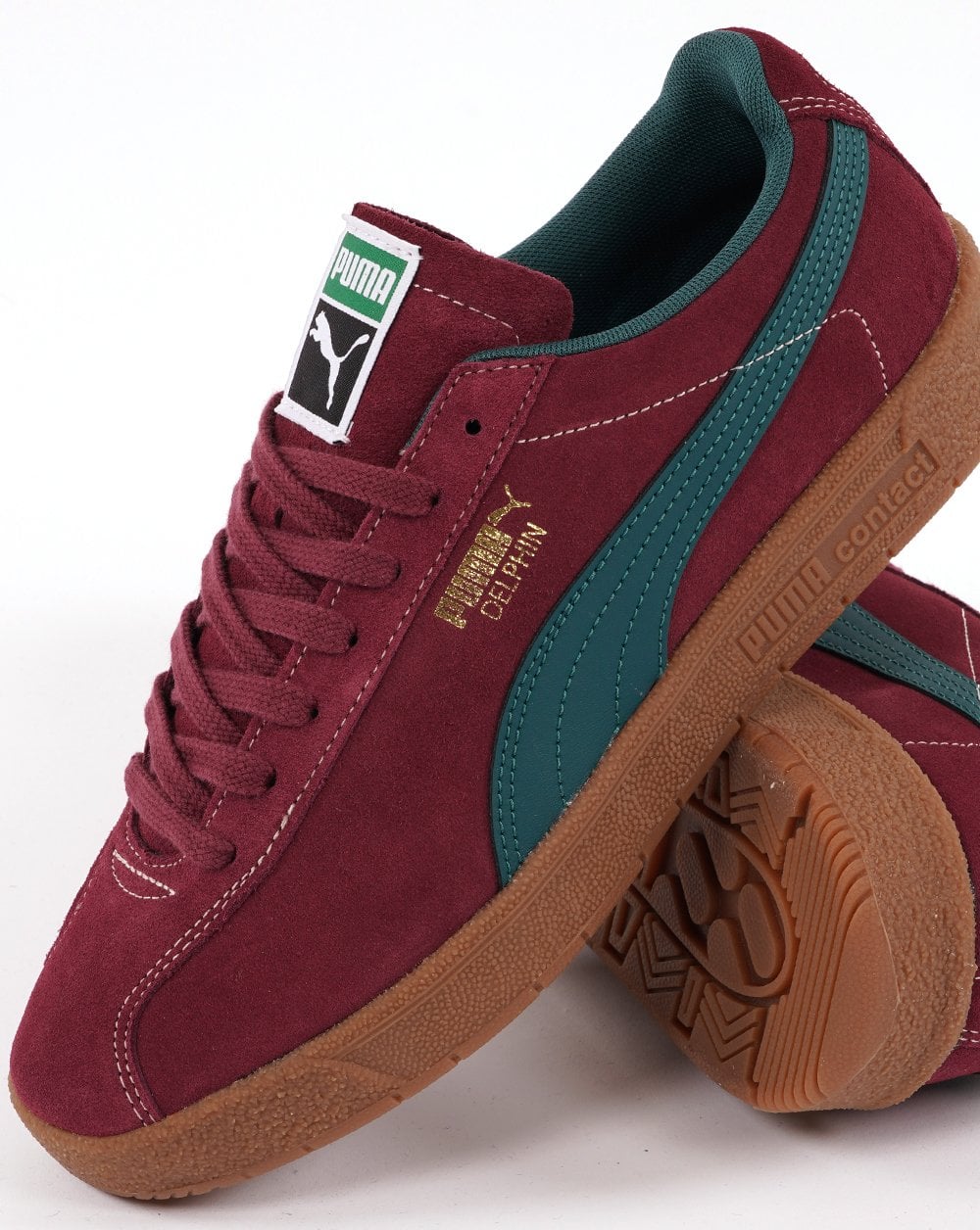 Puma Delphin Trainer Claret/Dark Green