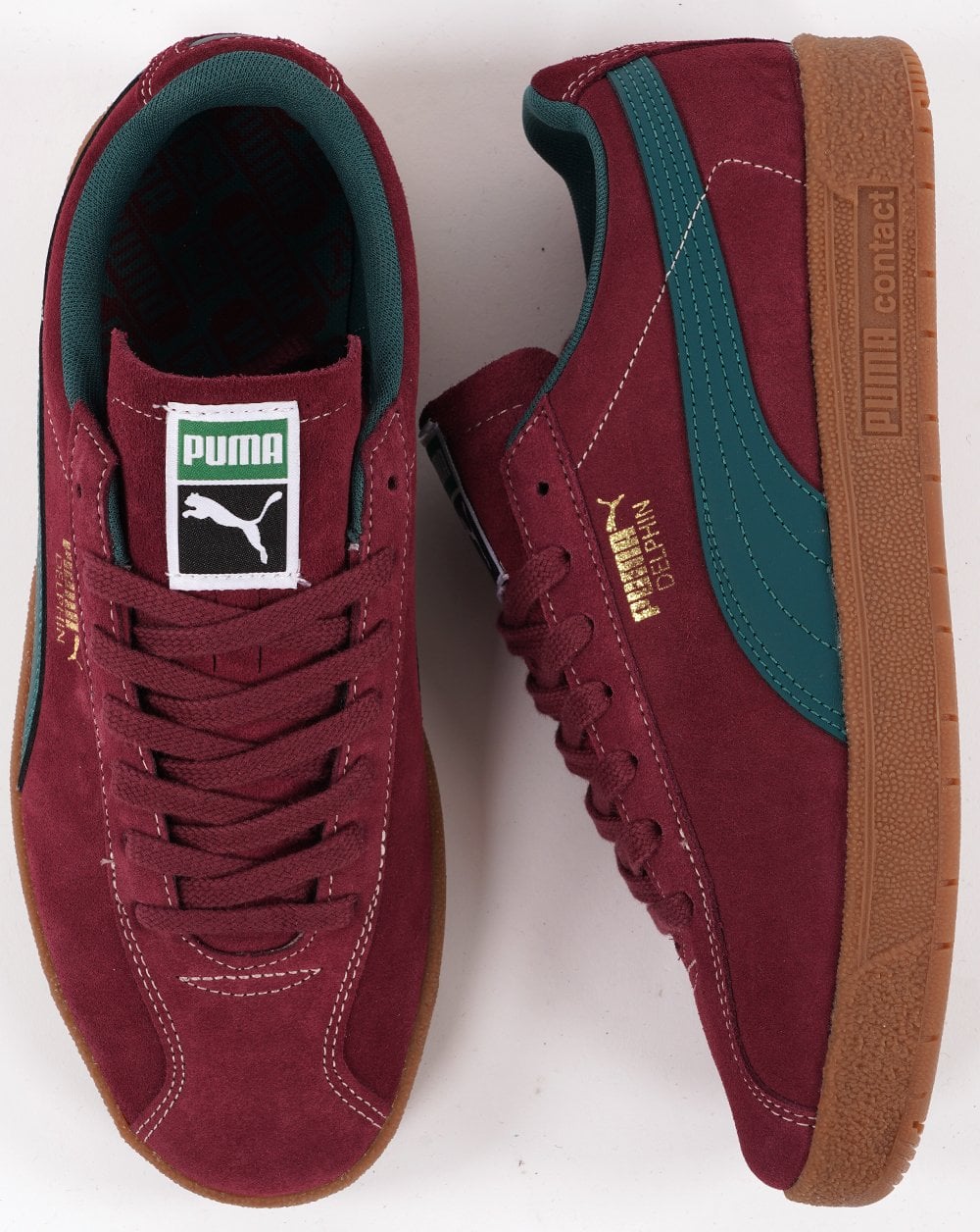 Puma Delphin Trainer Claret/Dark Green