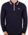 Fila Vintage Tipped Zip LS Polo Shirt Navy