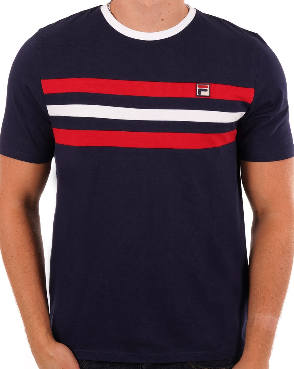 Fila Vintage Justin T Shirt Navy