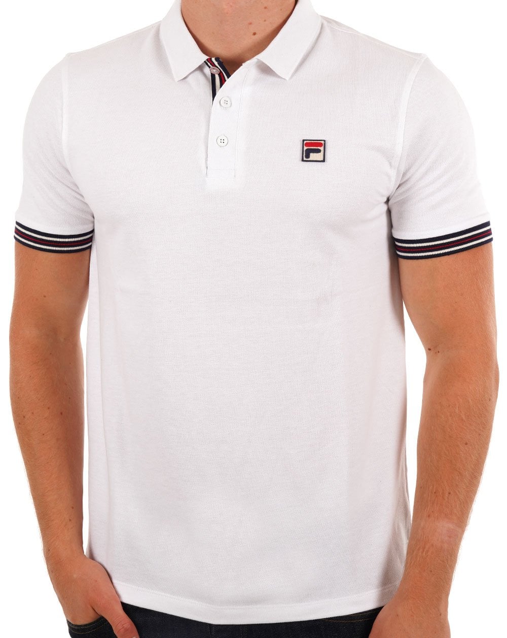 Fila Vintage Omari Polo Shirt White