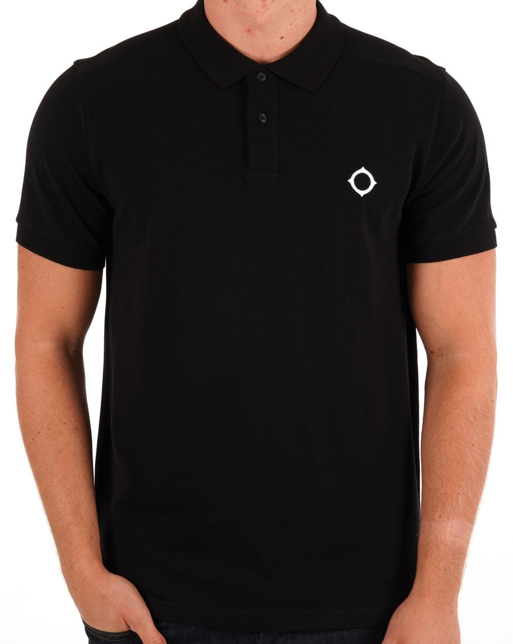 Ma.strum Pique Polo Black