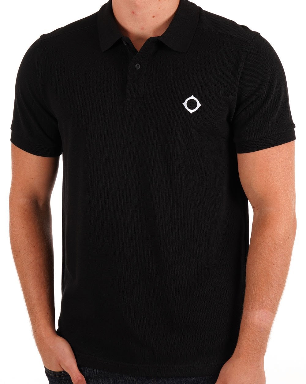 Ma.strum Pique Polo Black