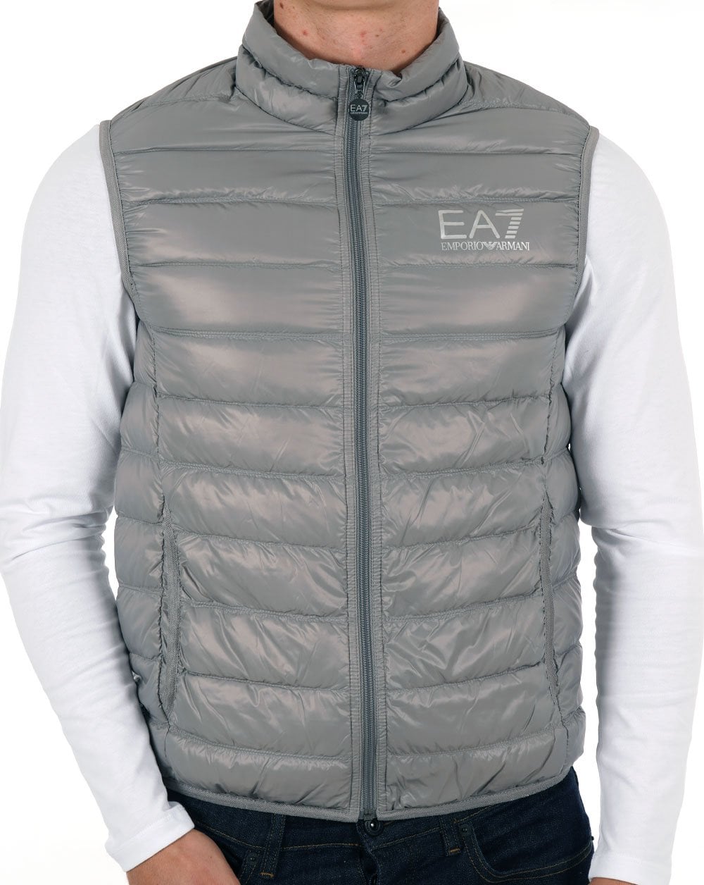 EA7 Core Logo Down Vest Grey