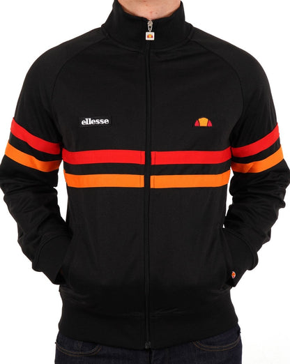 Ellesse Rimini Track Top Black Red Orange