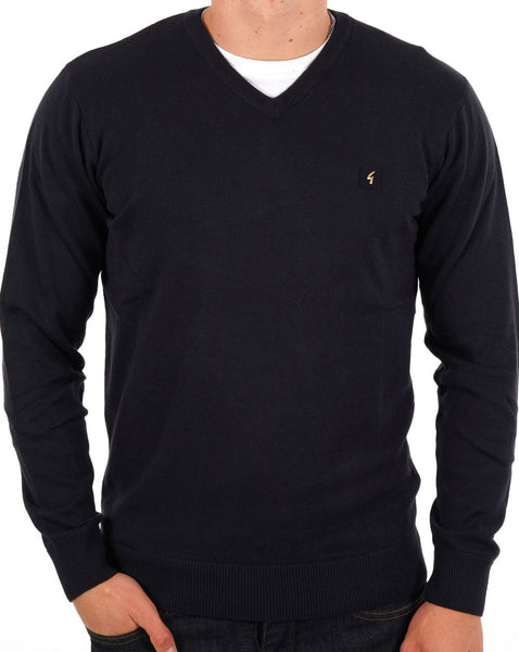 Gabicci Vintage Brandon V Neck Knit Navy