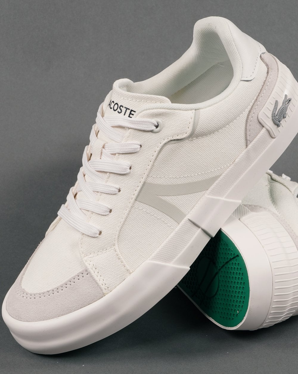 Lacoste L004 Canvas Trainer White