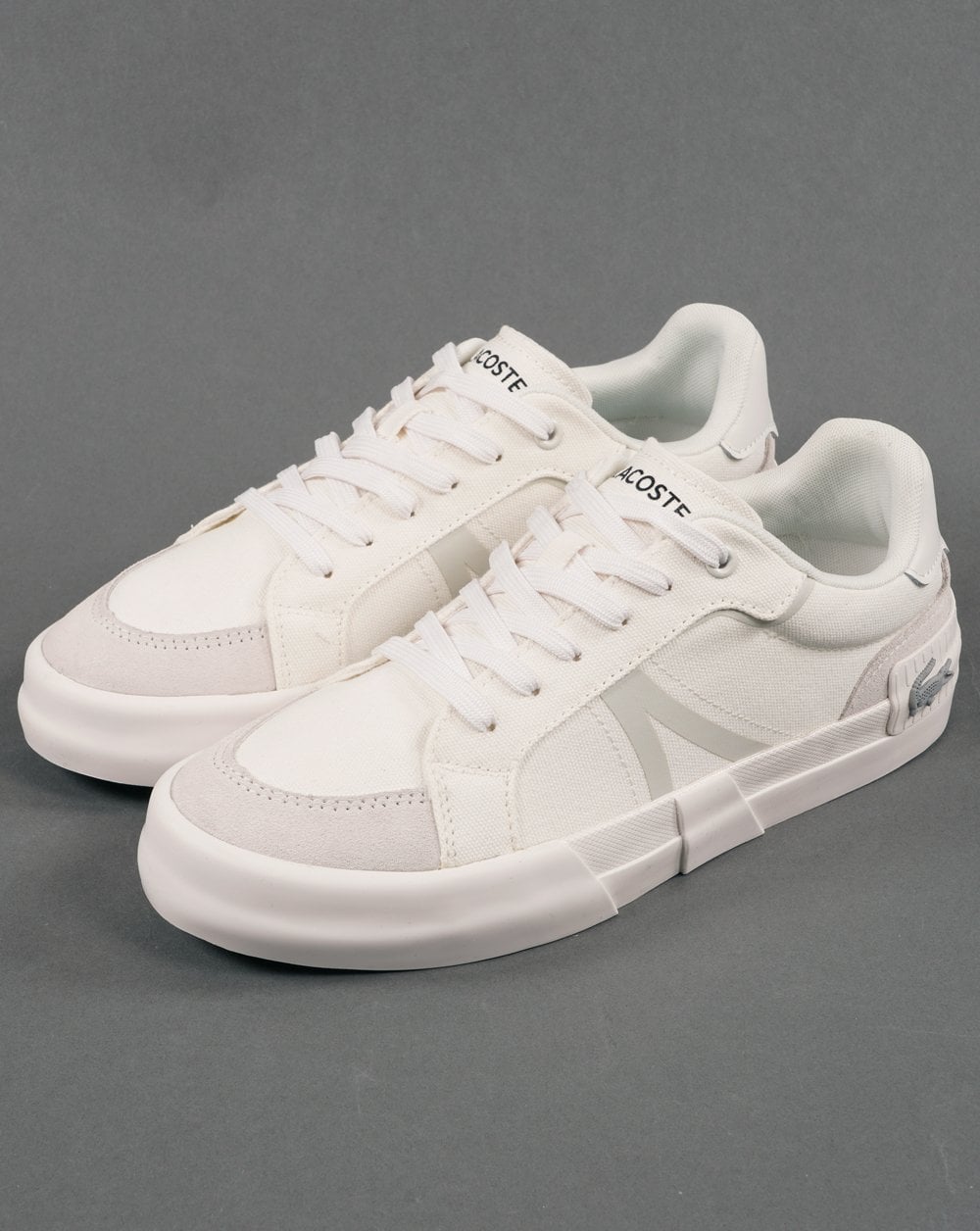 Lacoste L004 Canvas Trainer White