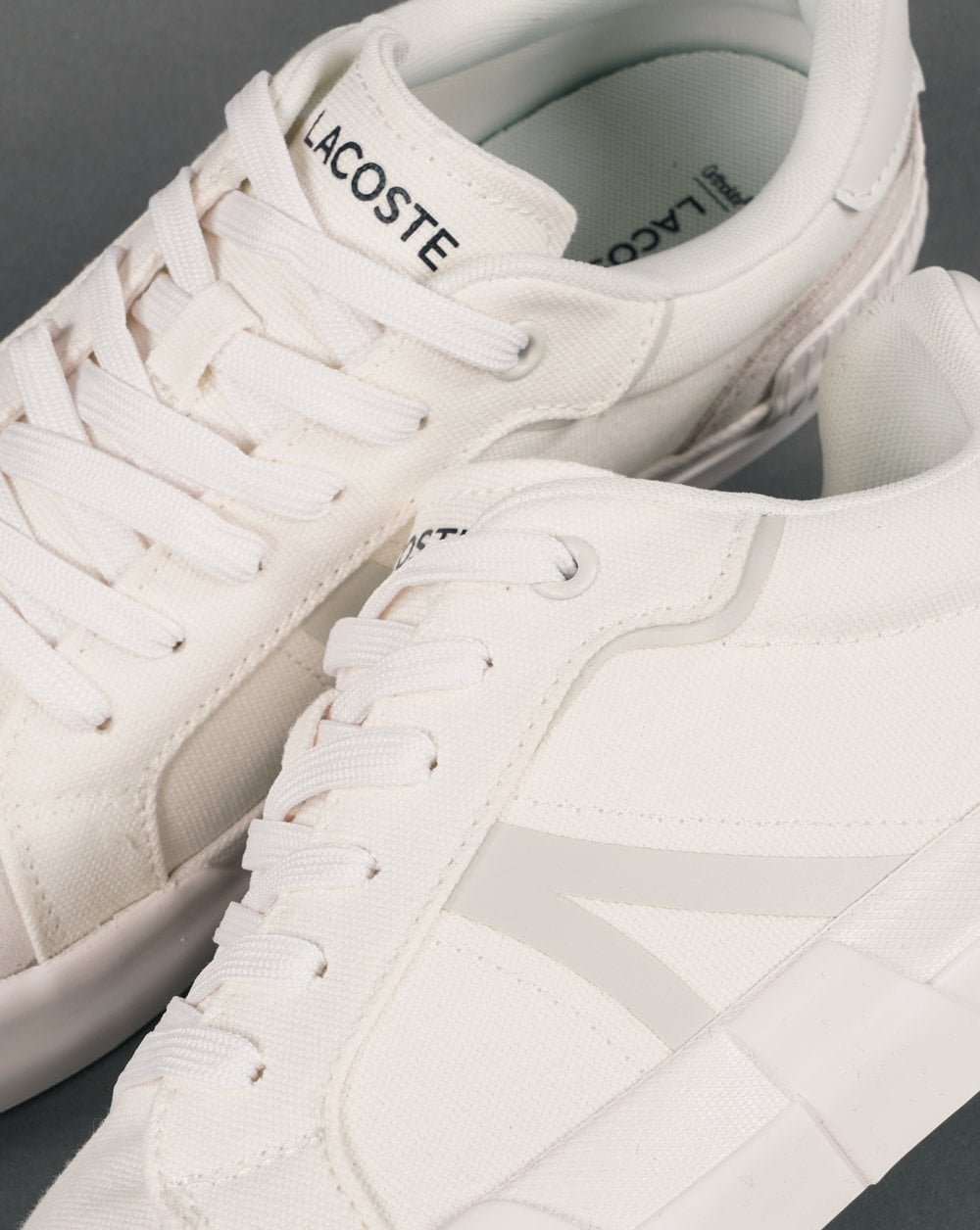 Lacoste L004 Canvas Trainer White