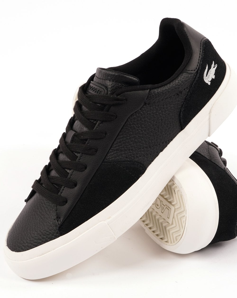 Lacoste L006 Leather Trainer Black/White