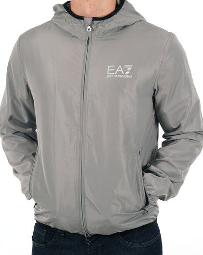 EA7 Core Identity Hooded Jacket Grey Flannel