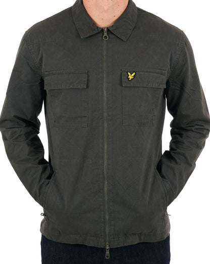 Lyle & Scott Cotton Twill Overshirt Gunmetal