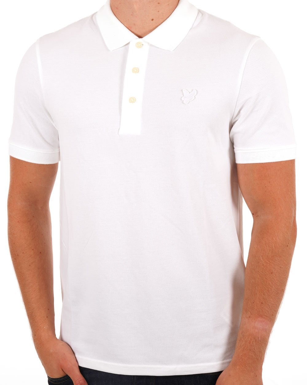 Lyle & Scott Tonal Polo Shirt White