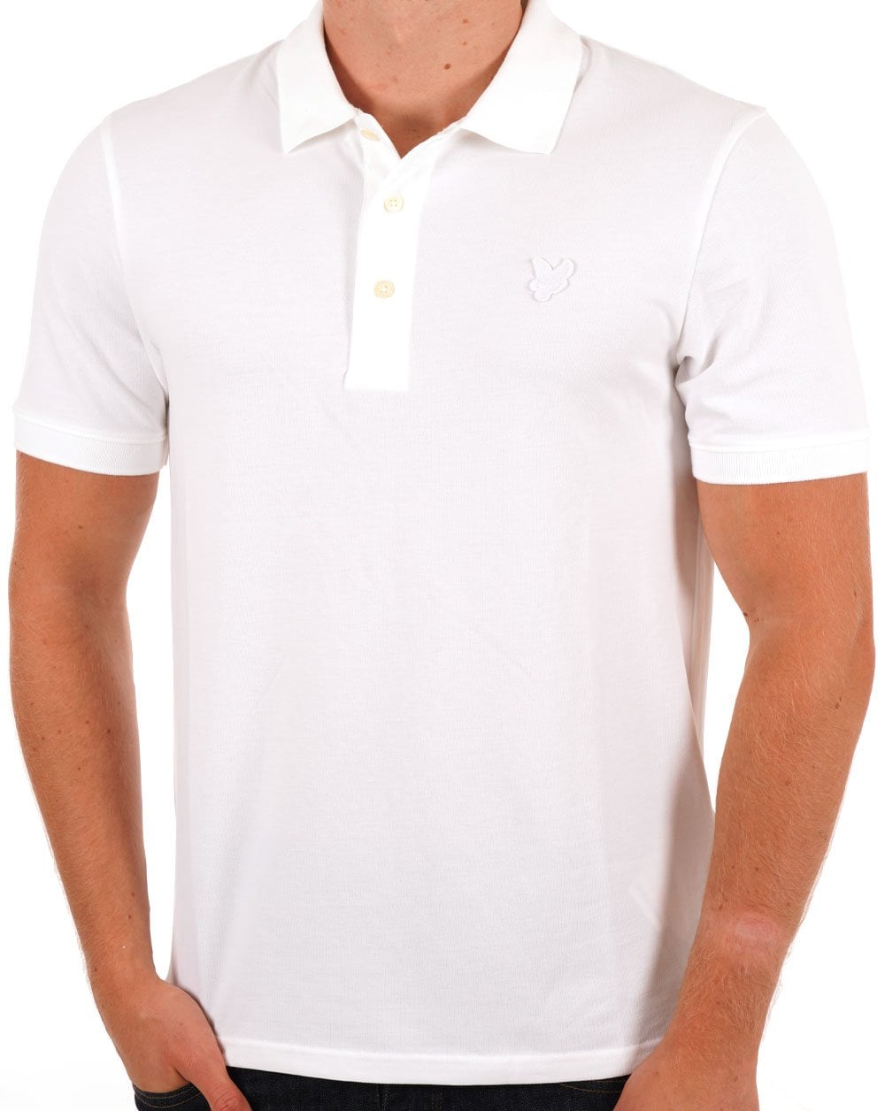 Lyle & Scott Tonal Polo Shirt White
