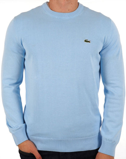 Lacoste Crew Neck Knit Jumper Sky Blue