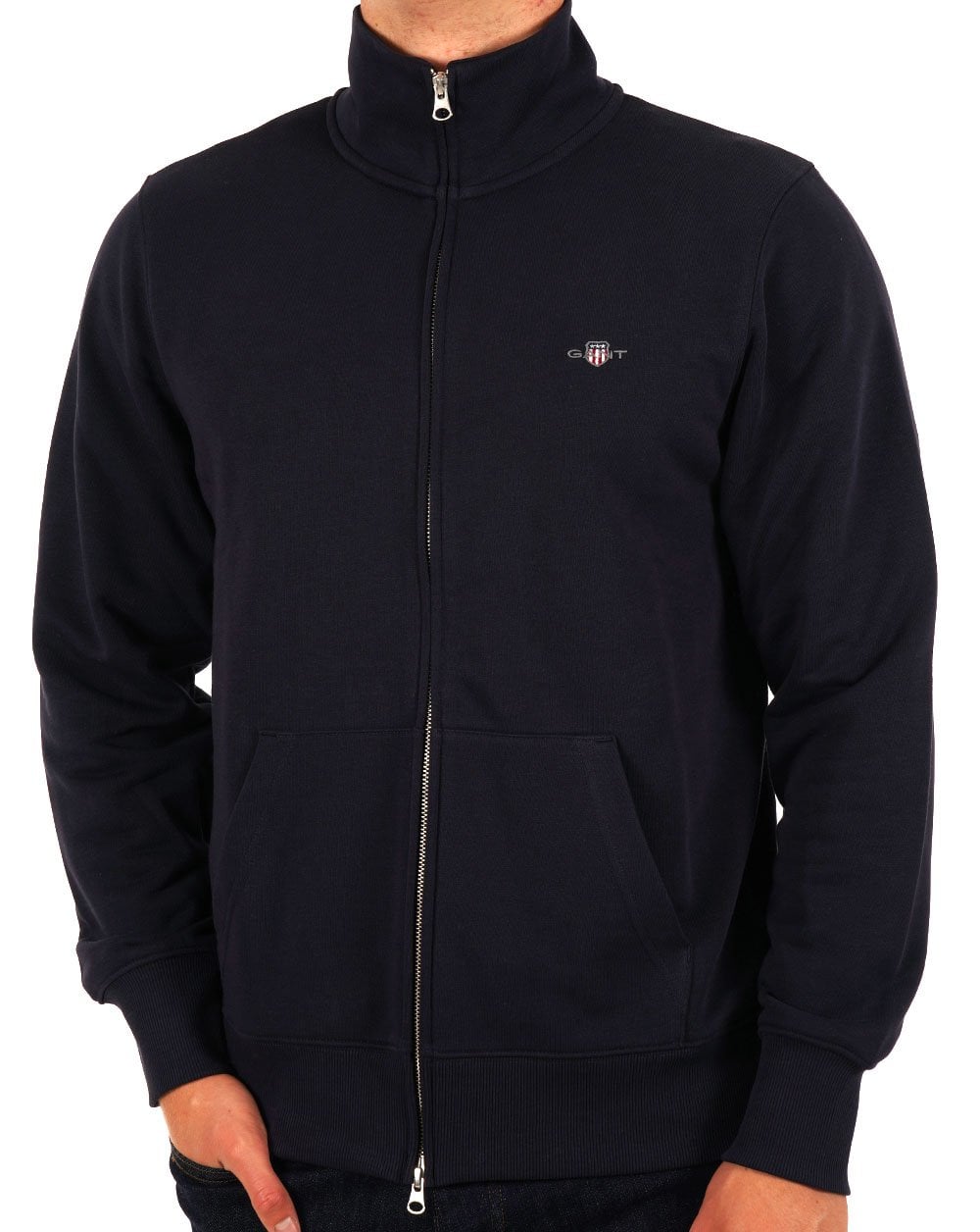 Gant Shield Full Zip Sweat Navy Blue
