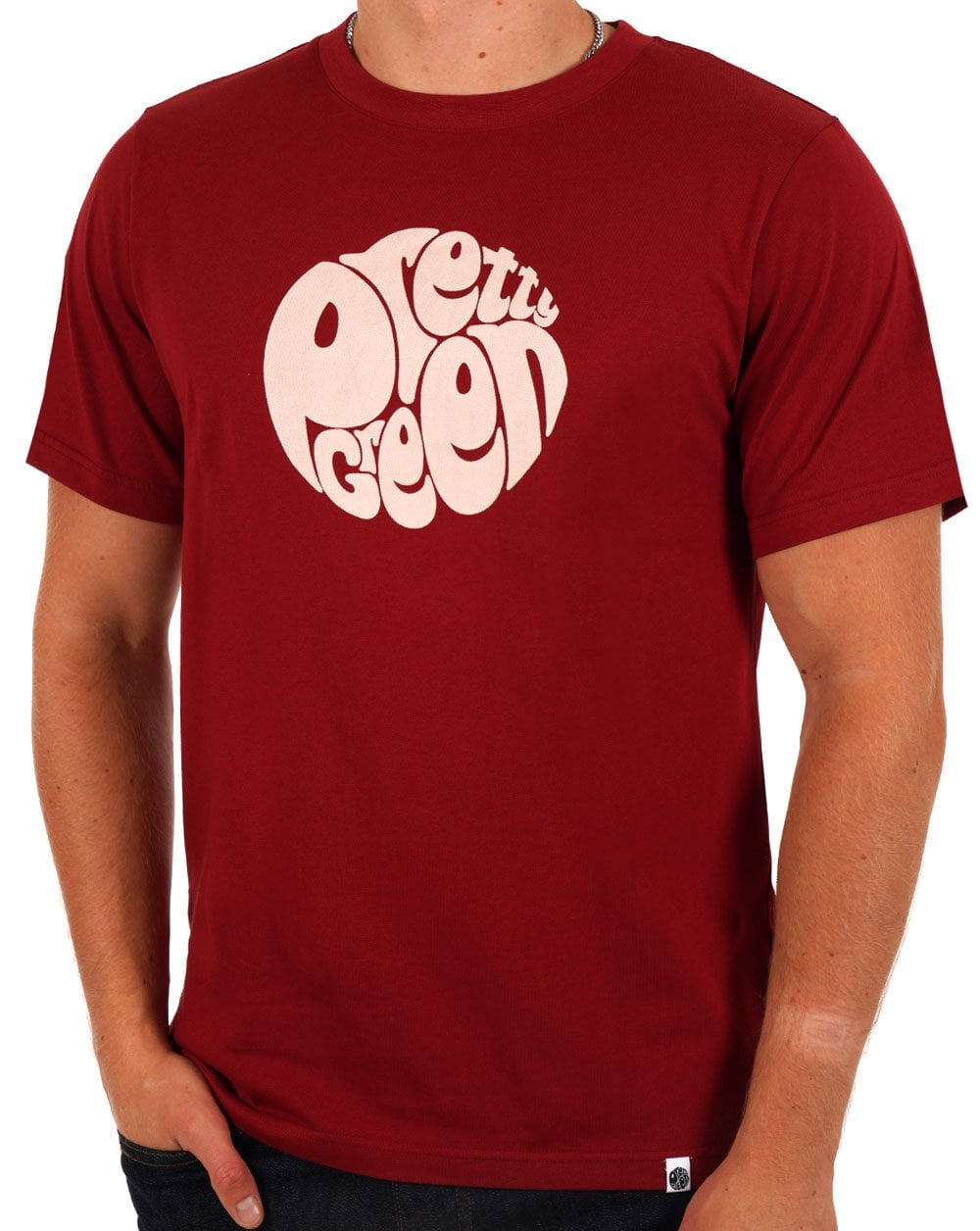 Pretty Green Gillespie Logo T-shirt Dark Red