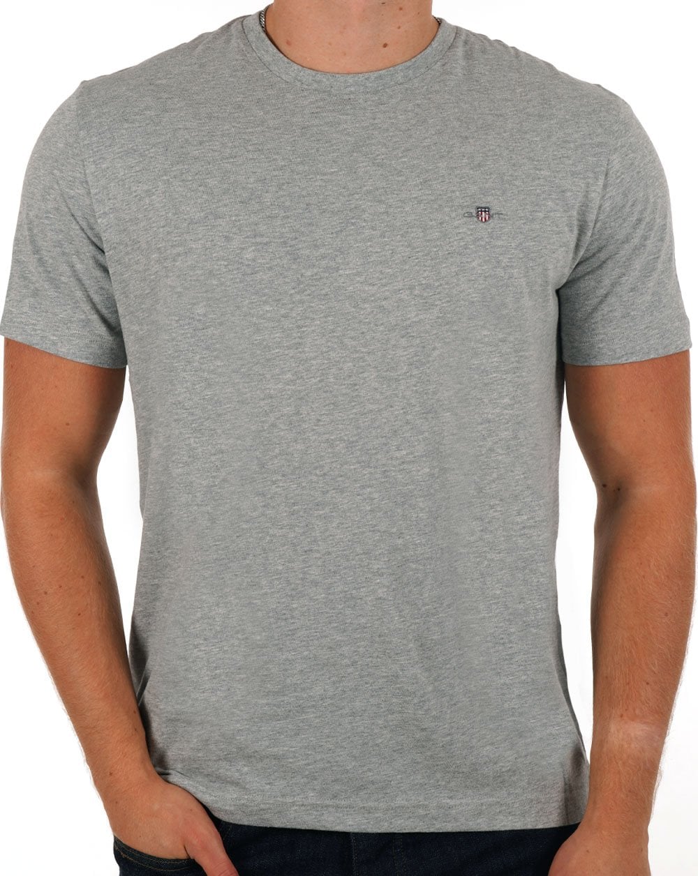Gant Shield Crew T-shirt Grey Melange