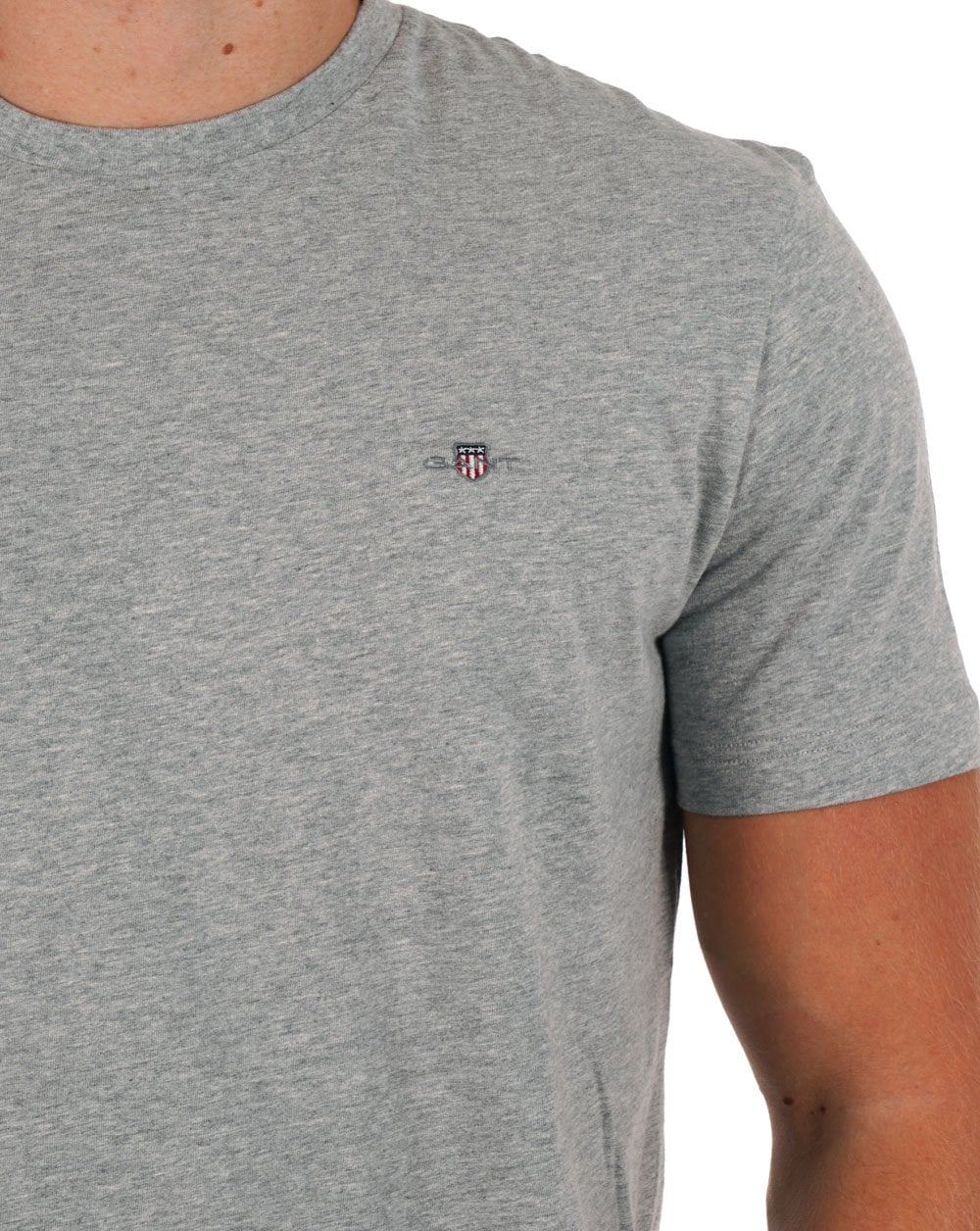 Gant Shield Crew T-shirt Grey Melange