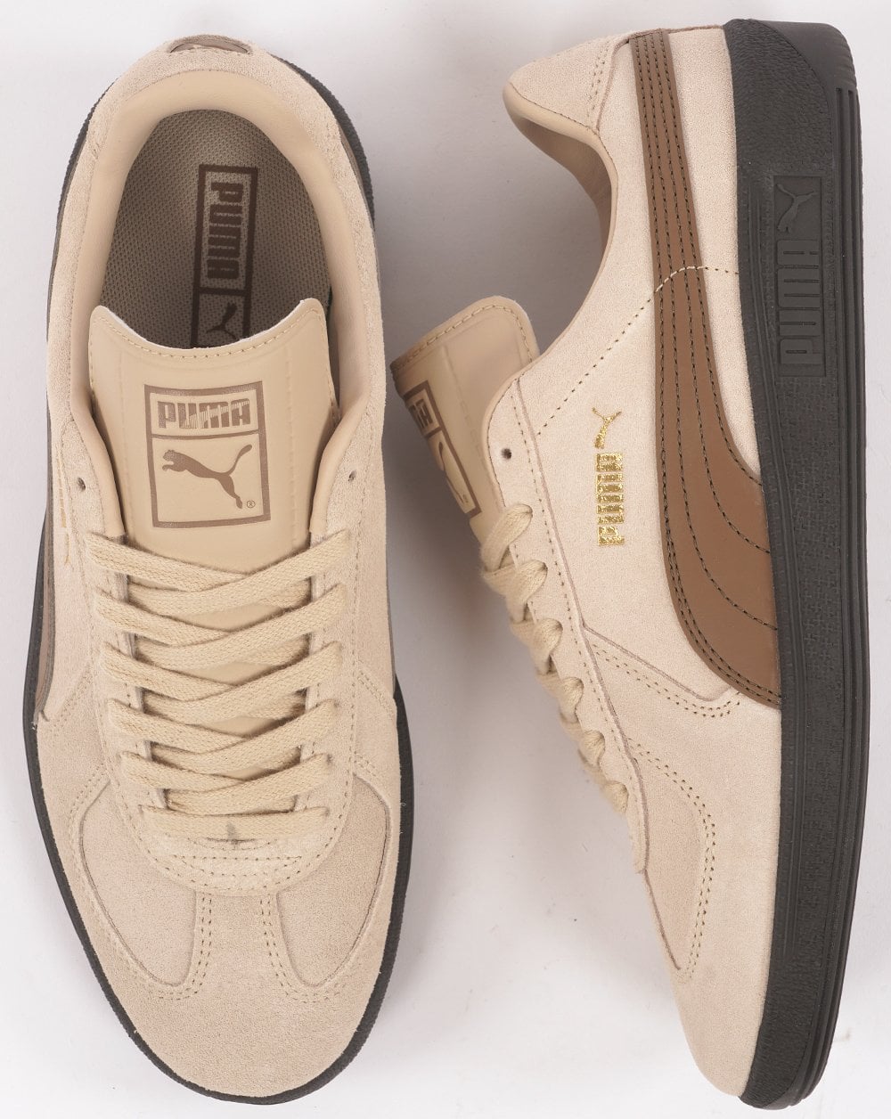 Puma Army Suede Trainer Stone Dk Tan