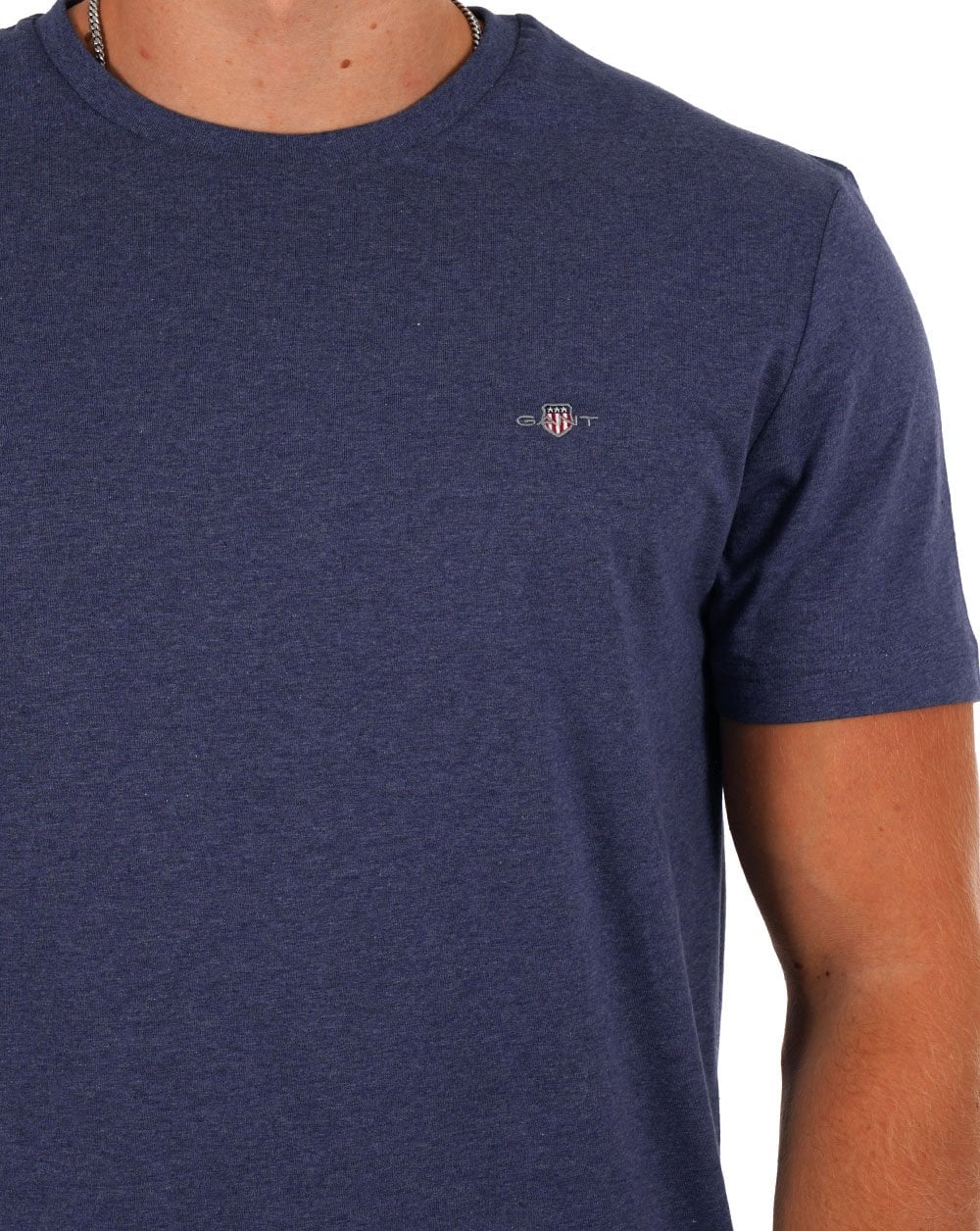 Gant Shield Crew T-shirt Blue Melange