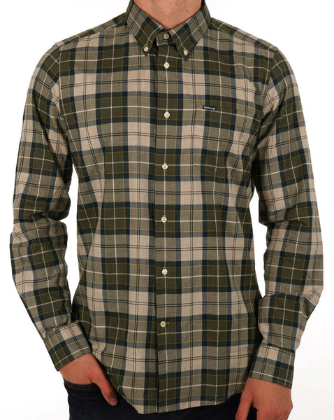 Barbour Wetherham Tailored Shirt Forest Green