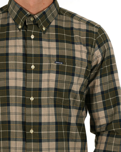 Barbour Wetherham Tailored Shirt Forest Green