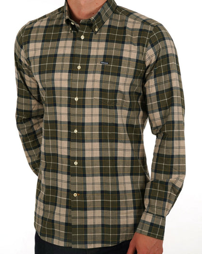 Barbour Wetherham Tailored Shirt Forest Green